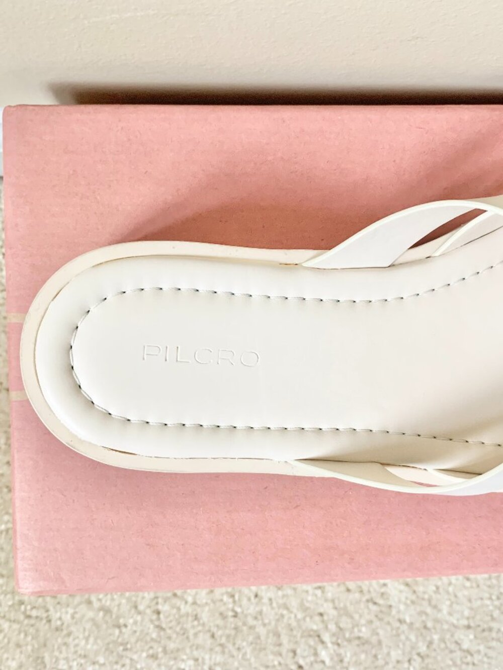 Anthropologie Pilcro Leather Woven Slide Sandals, Cream, Size 39/8.5, NIB - Picture 11 of 15